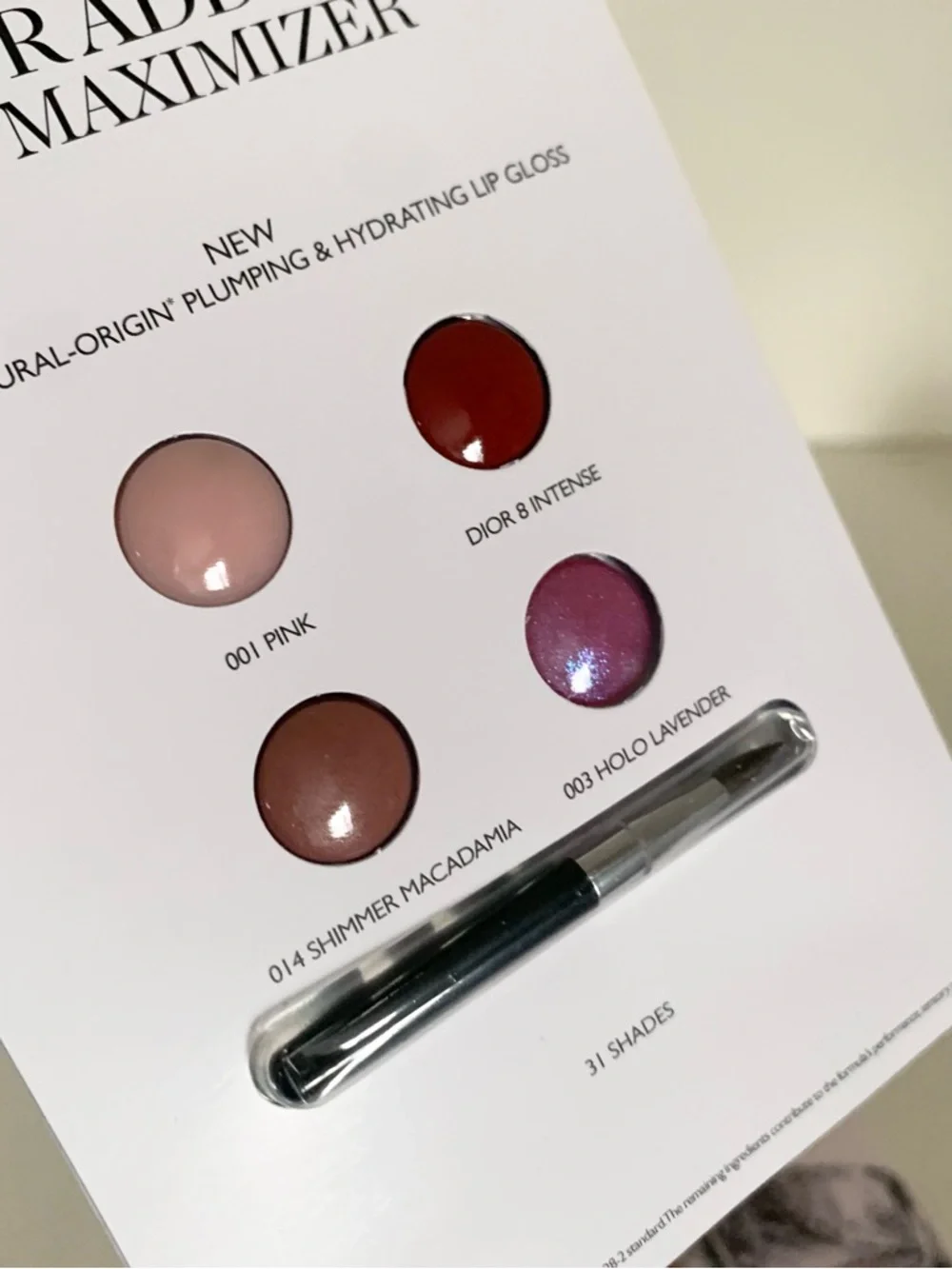 Hold Dior plumping lip gloss kit